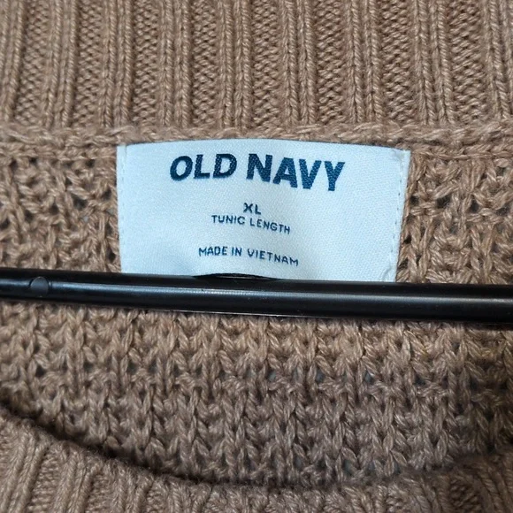 Old Navy Tunic Sweater Baby Blue Camel Tan Size XL NWT, Preppy Cozycore - Picture 3 of 8